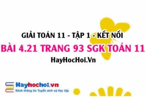 Giải bài 4.21 trang 93 Toán 11 tập 1 SGK Kết nối tri thức